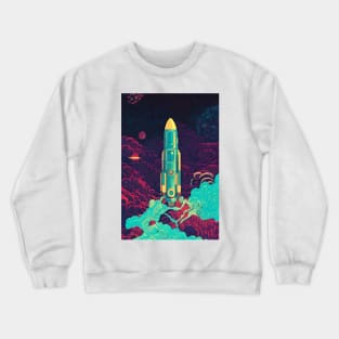 Retro Rocket Crewneck Sweatshirt